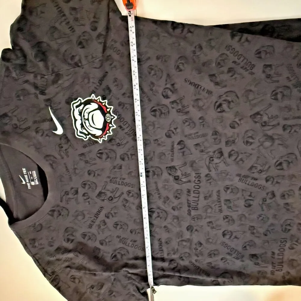 Nike Georgia Bulldogs T Shirt Mens XXL Gray All Over Print College Football